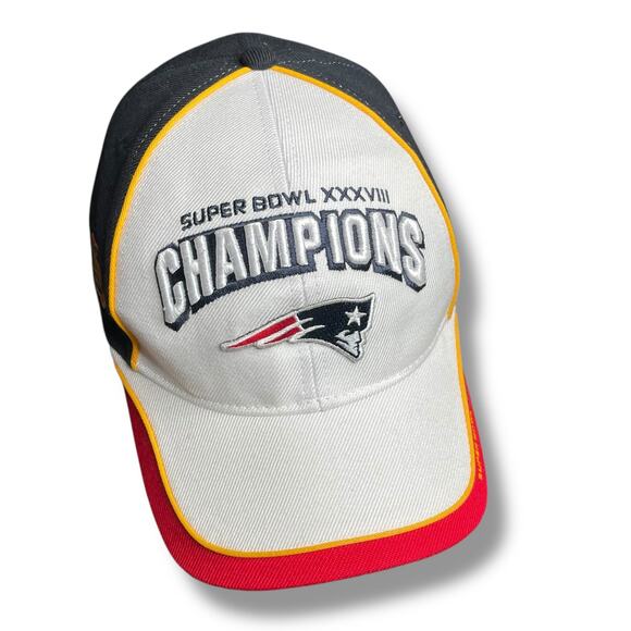 Reebok New England Patriots Hat Cap Super Bowl XXXVIII 38 Champions NFL Football - Picture 2 of 12